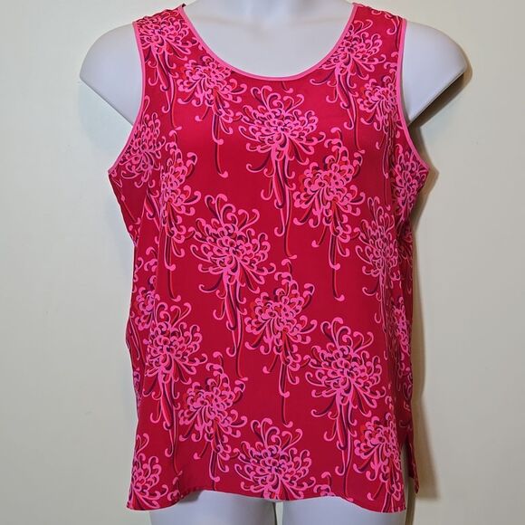 Bob Mackie Women's Silk Tank Blouse Size Medium Wearable Art To Wear Artsy - Picture 1 of 11